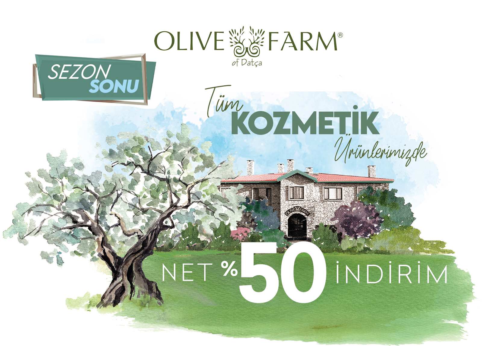 Tüm Kozmetik Ürünlerimizde %50 indirim